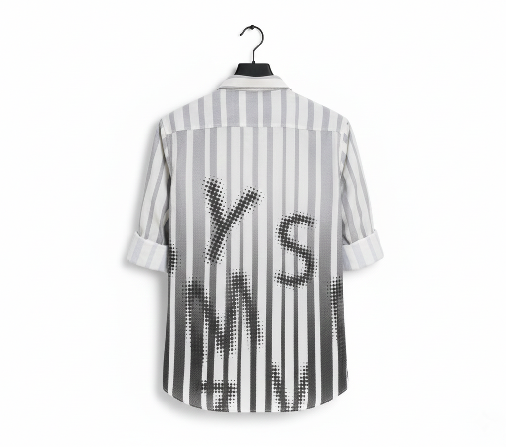 Graphic Vertical Stripe Streetwear Men's Shirt