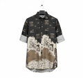 Distressed Graphic Print Fit Casual Shirt