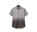 Men's Grey Ombre Travel Map Printed Shirt