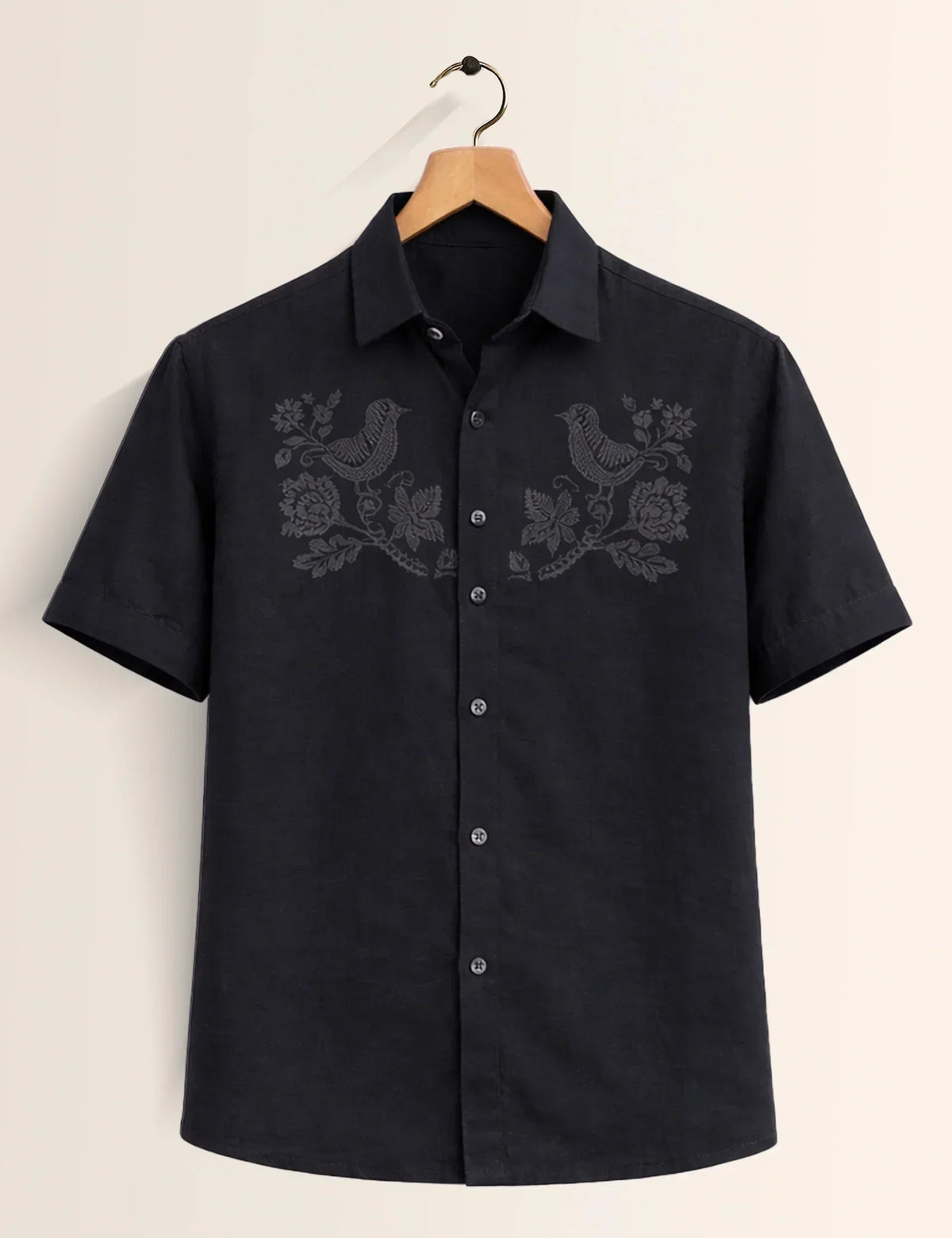Black Sparrow Printed Men's Shirt - XPST