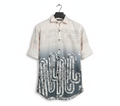 Men's Faded Typography Print Casual Full Sleeve Shirt